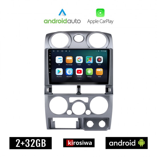 KIROSIWA ISUZU D-MAX (2008-2012) Android οθόνη αυτοκίνητου 2GB με GPS WI-FI (ηχοσύστημα αφής 9 ιντσών OEM Android Auto Apple Carplay Youtube Playstore MP3 USB Radio Bluetooth Mirrorlink εργοστασιακή, 4x60W, AUX)