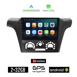 KIROSIWA MITSUBISHI OUTLANDER A/C (2001 - 2005) Android οθόνη αυτοκίνητου 2GB με GPS WI-FI (ηχοσύστημα αφής 9" ιντσών Android Auto Apple Carplay Youtube Playstore MP3 USB Radio Bluetooth Mirrorlink εργοστασιακή 4x60W, AUX)