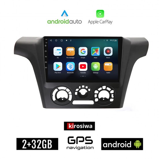 KIROSIWA MITSUBISHI OUTLANDER A/C (2001 - 2005) Android οθόνη αυτοκίνητου 2GB με GPS WI-FI (ηχοσύστημα αφής 9 ιντσών Android Auto Apple Carplay Youtube Playstore MP3 USB Radio Bluetooth Mirrorlink εργοστασιακή 4x60W, AUX)