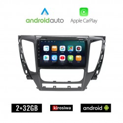 KIROSIWA MITSUBISHI PAJERO (μετά το 2013) Android οθόνη αυτοκίνητου 2GB με GPS WI-FI (ηχοσύστημα αφής 9" ιντσών OEM Android Auto Apple Carplay Youtube Playstore MP3 USB Radio Bluetooth Mirrorlink εργοστασιακή, 4x60W, AUX)