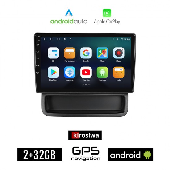 KIROSIWA NISSAN PRIMASTAR (2004 - 2015) Android οθόνη αυτοκίνητου 2GB με GPS WI-FI (ηχοσύστημα αφής 10 ιντσών Android Auto Apple Carplay Youtube Playstore MP3 USB Radio Bluetooth Mirrorlink εργοστασιακή 4x60W AUX)