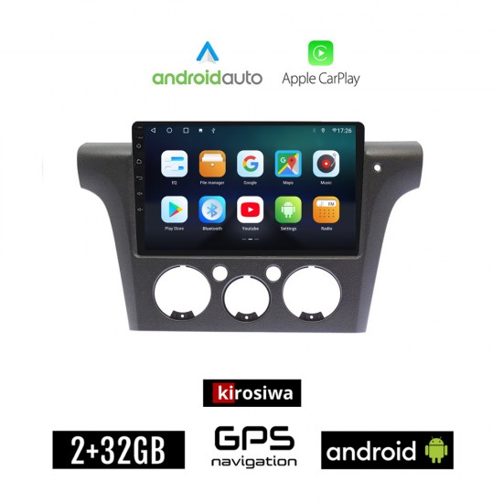 KIROSIWA MITSUBISHI OUTLANDER (2001 - 2005) Android οθόνη αυτοκίνητου 2GB με GPS WI-FI (ηχοσύστημα αφής 10 ιντσών Android Auto Apple Carplay Youtube Playstore MP3 USB Radio Bluetooth Mirrorlink εργοστασιακή, 4x60W)