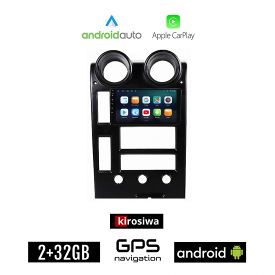 KIROSIWA HUMMER H2 (2001 - 2007) Android οθόνη αυτοκίνητου 2GB με GPS WI-FI (ηχοσύστημα αφής 9 ιντσών Android Auto Apple Carplay Youtube Playstore MP3 USB Radio Bluetooth Mirrorlink εργοστασιακή, 4x60W, AUX)