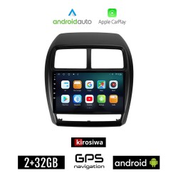 KIROSIWA MITSUBISHI ASX (μετά το 2020) Android οθόνη αυτοκίνητου 2GB με GPS WI-FI (ηχοσύστημα αφής 10" ιντσών Android Auto Apple Carplay Youtube Playstore MP3 USB Radio Bluetooth Mirrorlink εργοστασιακή 4x60W AUX)