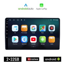 KIROSIWA MITSUBISHI OUTLANDER (2001 - 2005) Android οθόνη αυτοκίνητου 2GB με GPS WI-FI (ηχοσύστημα αφής 9" ιντσών OEM Android Auto Apple Carplay Youtube Playstore MP3 USB Radio Bluetooth Mirrorlink εργοστασιακή 4x60W, AUX)