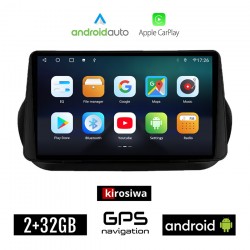 KIROSIWA FIAT FIORINO - QUBO (2008-2018) Android οθόνη αυτοκίνητου 2GB με GPS WI-FI (ηχοσύστημα αφής 10" ιντσών Android Auto Apple Carplay Youtube Playstore MP3 USB Radio Bluetooth Mirrorlink εργοστασιακή, 4x60W, AUX)