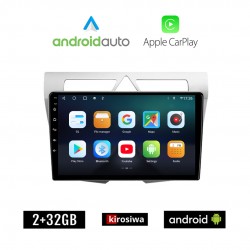 KIROSIWA KIA PICANTO (2008 - 2011) Android οθόνη αυτοκίνητου 2GB με GPS WI-FI (ηχοσύστημα αφής 9" ιντσών OEM Android Auto Apple Carplay Youtube Playstore MP3 USB Radio Bluetooth Mirrorlink εργοστασιακή, 4x60W, AUX)