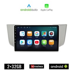 KIROSIWA LEXUS RX 300 - 400 (2003 - 2008) Android οθόνη αυτοκίνητου 2GB με GPS WI-FI (ηχοσύστημα αφής 9" ιντσών OEM Android Auto Apple Carplay Youtube Playstore MP3 USB Radio Bluetooth Mirrorlink εργοστασιακή, 4x60W, AUX)