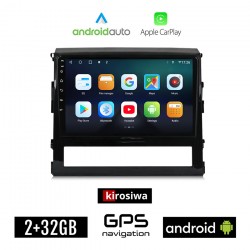 KIROSIWA TOYOTA LANDCRUISER (2016-2019) Android οθόνη αυτοκίνητου 2GB με GPS WI-FI (ηχοσύστημα αφής 9" ιντσών OEM Android Auto Apple Carplay Youtube Playstore MP3 USB Radio Bluetooth Mirrorlink εργοστασιακή, 4x60W, AUX)