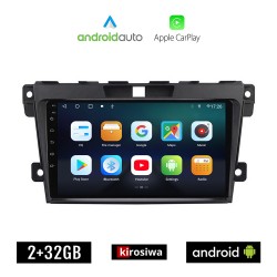 KIROSIWA MAZDA CX-7 (2006-2012) Android οθόνη αυτοκίνητου 2GB με GPS WI-FI (ηχοσύστημα αφής 9" ιντσών OEM Android Auto Apple Carplay Youtube Playstore MP3 USB Radio Bluetooth Mirrorlink εργοστασιακή, 4x60W, AUX)