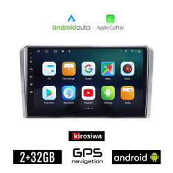 KIROSIWA OPEL Android για CORSA C D, ASTRA H G, VECTRA ZAFIRA ANTARA οθόνη αυτοκίνητου 2GB με GPS WI-FI (ηχοσύστημα αφής 9" ιντσών Auto Apple Carplay Youtube Playstore MP3 USB Bluetooth εργοστασιακή 4x60W OEM, ασημί)
