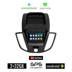 KIROSIWA FORD TRANSIT (μετά το 2014) Android οθόνη αυτοκίνητου 2GB με GPS WI-FI (ηχοσύστημα αφής 7" ιντσών Android Auto Apple Carplay Youtube Playstore MP3 USB Radio Bluetooth Mirrorlink εργοστασιακή, 4x60W, AUX μαύρο)