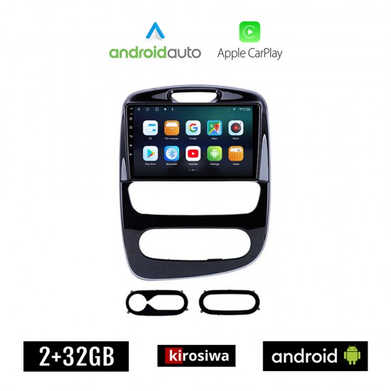 KIROSIWA RENAULT CLIO (μετά το 2016) Android οθόνη αυτοκίνητου 2GB με GPS WI-FI (ηχοσύστημα αφής 10 ιντσών OEM Android Auto Apple Carplay Youtube Playstore MP3 USB Radio Bluetooth Mirrorlink εργοστασιακή, 4x60W, AUX)