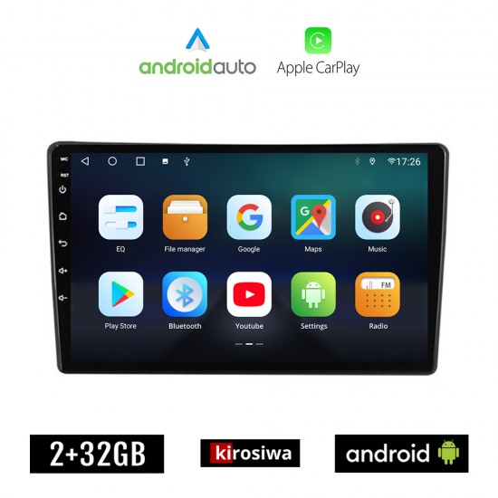 KIROSIWA FORD FIESTA (μετά το 2018) Android οθόνη αυτοκίνητου 2GB με GPS WI-FI (ηχοσύστημα αφής 10 ιντσών Android Auto Apple Carplay Youtube Playstore MP3 USB Radio Bluetooth Mirrorlink εργοστασιακή 4x60W spotify)