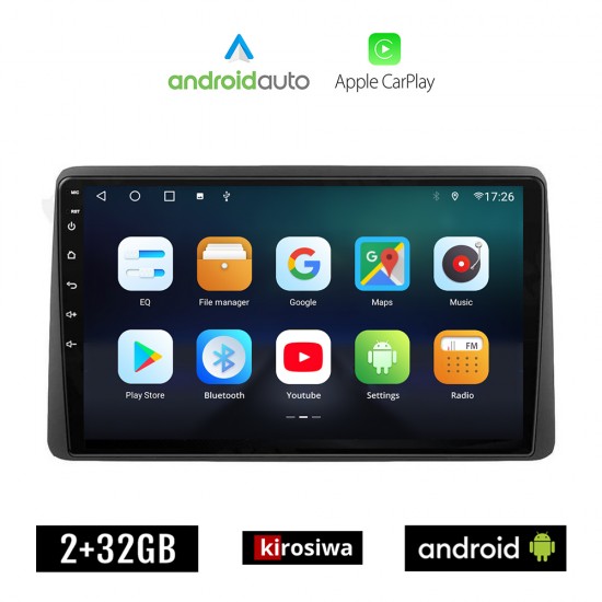 KIROSIWA TOYOTA YARIS (μετά το 2020) Android οθόνη αυτοκίνητου 2GB με GPS WI-FI (ηχοσύστημα αφής 9 ιντσών OEM Android Auto Apple Carplay Youtube Playstore MP3 USB Radio Bluetooth Mirrorlink εργοστασιακή 4x60W, AUX)