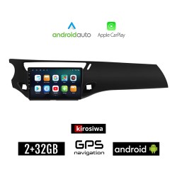 KIROSIWA CITROEN C3 - DS3 (2009 - 2016) Android οθόνη αυτοκίνητου 2GB με GPS WI-FI (ηχοσύστημα αφής 9" ιντσών Android Auto Apple Carplay Youtube Playstore MP3 USB Radio Bluetooth Mirrorlink εργοστασιακή, 4x60W, AUX Μαύρο)