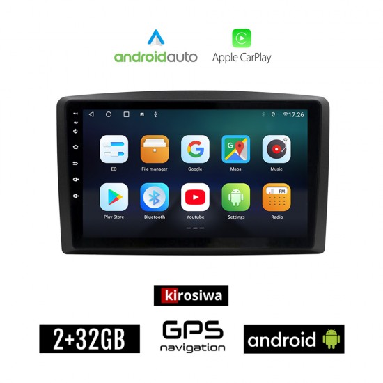 KIROSIWA MERCEDES VITO - VIANO (W447) 2015 - 2022 Android οθόνη αυτοκίνητου 2GB με GPS WI-FI (ηχοσύστημα αφής 10 ιντσών Android Auto Apple Carplay Youtube Playstore MP3 USB Radio Bluetooth Mirrorlink εργοστασιακή 4x60W Benz)