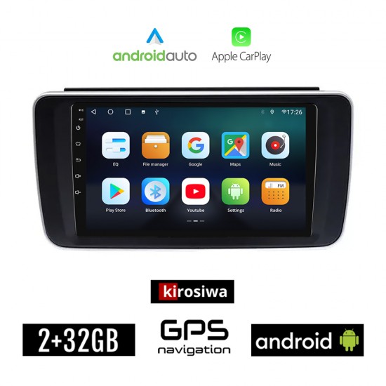 KIROSIWA NISSAN LEAF (μετά το 2018) Android οθόνη αυτοκίνητου 2GB με GPS WI-FI (ηχοσύστημα αφής 9 ιντσών Android Auto Apple Carplay Youtube Playstore MP3 USB Radio Bluetooth Mirrorlink εργοστασιακή, 4x60W, AUX)