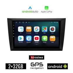 KIROSIWA VOLKSWAGEN GOLF 6 (2008 - 2013) Android οθόνη αυτοκίνητου 2GB με GPS WI-FI (VW ηχοσύστημα αφής 9" ιντσών Android Auto Apple Carplay Youtube Playstore MP3 USB Radio Bluetooth Mirrorlink εργοστασιακή, 4x60W, AUX, μαύρη)