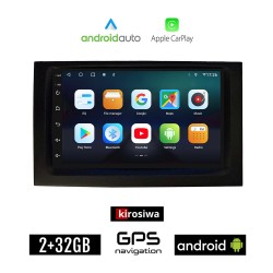 KIROSIWA SKODA FABIA (2000 - 2007) Android οθόνη αυτοκίνητου 2GB με GPS WI-FI (ηχοσύστημα αφής 7" ιντσών Android Auto Apple Carplay Youtube Playstore MP3 USB Radio Bluetooth Mirrorlink εργοστασιακή, 4x60W, AUX)