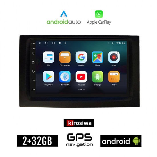 KIROSIWA SKODA FABIA (2000 - 2007) Android οθόνη αυτοκίνητου 2GB με GPS WI-FI (ηχοσύστημα αφής 7 ιντσών Android Auto Apple Carplay Youtube Playstore MP3 USB Radio Bluetooth Mirrorlink εργοστασιακή, 4x60W, AUX)
