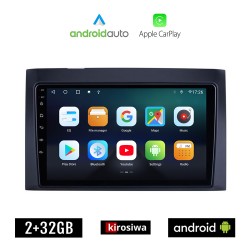 KIROSIWA ISUZU D-MAX (2003 - 2011) Android οθόνη αυτοκίνητου 2GB με GPS WI-FI (ηχοσύστημα αφής 9" ιντσών OEM Android Auto Apple Carplay Youtube Playstore MP3 USB Radio Bluetooth Mirrorlink εργοστασιακή, 4x60W, AUX)