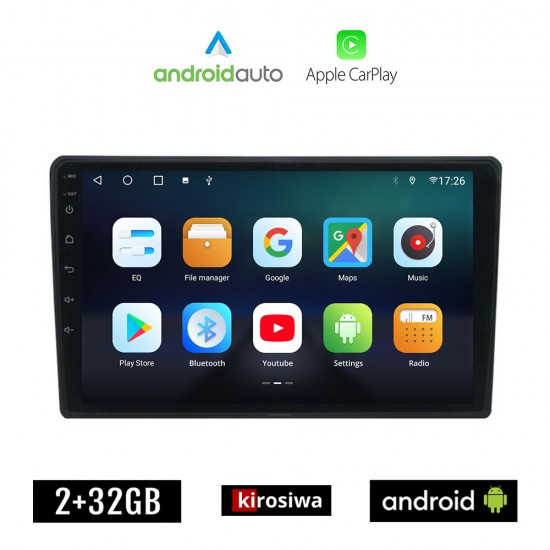 KIROSIWA SEAT EXEO (2008 - 2013) Android οθόνη αυτοκίνητου 2GB με GPS WI-FI (ηχοσύστημα αφής 9 ιντσών OEM Android Auto Apple Carplay Youtube Playstore MP3 USB Radio Bluetooth Mirrorlink εργοστασιακή, 4x60W, AUX)