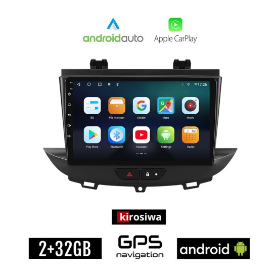 KIROSIWA OPEL GRANDLAND (μετά το 2018) Android οθόνη αυτοκίνητου 2GB με GPS WI-FI (ηχοσύστημα αφής 9 ιντσών Android Auto Apple Carplay Youtube Playstore MP3 USB Radio Bluetooth Mirrorlink εργοστασιακή, 4x60W, AUX)