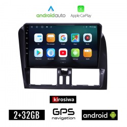 KIROSIWA VOLVO XC60 (2009 - 2017) Android οθόνη αυτοκίνητου 2GB με GPS WI-FI (ηχοσύστημα αφής 9" ιντσών OEM Android Auto Apple Carplay Youtube Playstore MP3 USB Radio Bluetooth Mirrorlink εργοστασιακή, 4x60W, AUX, μαύρο, black)