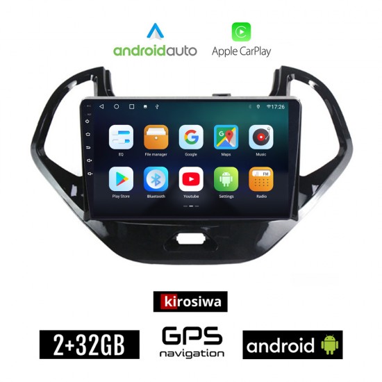 KIROSIWA FORD KA (μετά το 2017) Android οθόνη αυτοκίνητου 2GB με GPS WI-FI (ηχοσύστημα αφής 9 ιντσών Android Auto Apple Carplay Youtube Playstore MP3 USB Radio Bluetooth Mirrorlink εργοστασιακή, 4x60W, AUX, μαύρο)