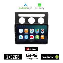 KIROSIWA VOLKSWAGEN TOURAN (2003 - 2010) Android οθόνη αυτοκίνητου 2GB με GPS WI-FI (VW ηχοσύστημα αφής 10" ιντσών Android Auto Apple Carplay Youtube Playstore MP3 USB Radio Bluetooth Mirrorlink εργοστασιακή 4x60W μαύρο)