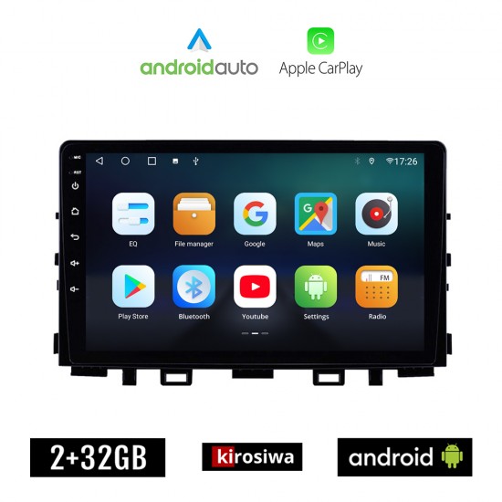 KIROSIWA KIA STONIC (μετά το 2017) Android οθόνη αυτοκίνητου 2GB με GPS WI-FI (ηχοσύστημα αφής 9 ιντσών OEM Android Auto Apple Carplay Youtube Playstore MP3 USB Radio Bluetooth Mirrorlink εργοστασιακή 4x60W, AUX)
