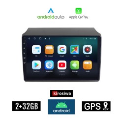 KIROSIWA CITROEN JUMPER (2006 - 2014) Android οθόνη αυτοκίνητου 2GB με GPS WI-FI (ηχοσύστημα αφής 9" ιντσών Android Auto Apple Carplay Youtube Playstore MP3 USB Radio Bluetooth Mirrorlink εργοστασιακή, 4x60W, AUX)