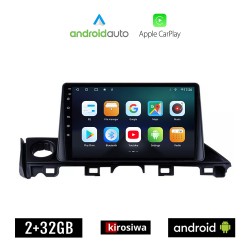 KIROSIWA MAZDA 6 (2017-2020) Android οθόνη αυτοκίνητου 2GB με GPS WI-FI (ηχοσύστημα αφής 9" ιντσών OEM Android Auto Apple Carplay Youtube Playstore MP3 USB Radio Bluetooth Mirrorlink εργοστασιακή, 4x60W, AUX)