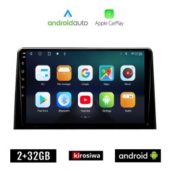 KIROSIWA PEUGEOT RIFTER (μετά το 2017) Android οθόνη αυτοκίνητου 2GB με GPS WI-FI (ηχοσύστημα αφής 10" ιντσών Android Auto Apple Carplay Youtube Playstore MP3 USB Radio Bluetooth Mirrorlink εργοστασιακή, 4x60W, AUX)