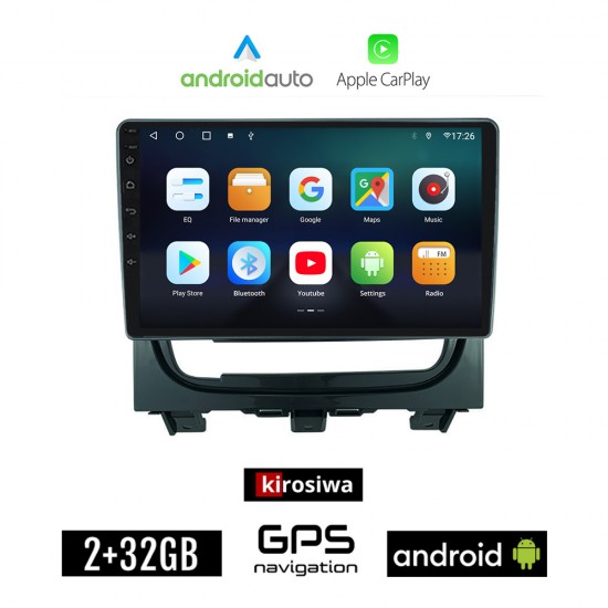 KIROSIWA FIAT STRADA (2012 - 2020) Android οθόνη αυτοκίνητου 2GB με GPS WI-FI (ηχοσύστημα αφής 9 ιντσών Android Auto Apple Carplay Youtube Playstore MP3 USB Radio Bluetooth Mirrorlink εργοστασιακή, 4x60W, AUX)