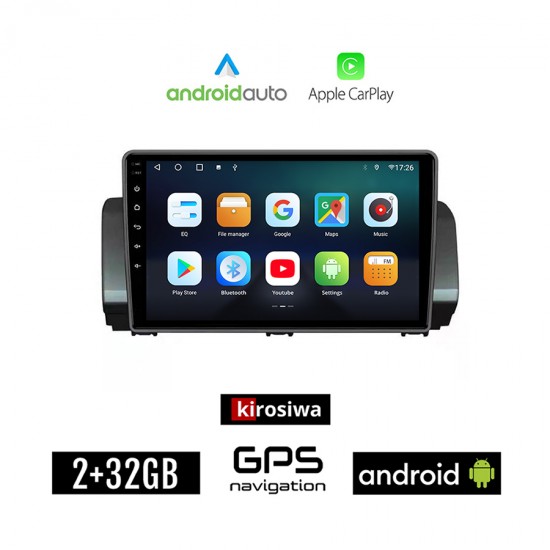 KIROSIWA DACIA LOGAN - SANDERO - JOGGER (μετά το 2020) Android οθόνη αυτοκίνητου 2GB με GPS WI-FI (ηχοσύστημα αφής 9 ιντσών OEM Android Auto Apple Carplay Youtube Playstore MP3 USB Radio Bluetooth Mirrorlink εργοστασιακή, 4x60W, AUX)