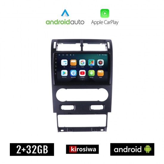 KIROSIWA FORD MONDEO (2003 - 2006) Android οθόνη αυτοκίνητου 2GB με GPS WI-FI (ηχοσύστημα αφής 9 ιντσών OEM Android Auto Apple Carplay Youtube Playstore MP3 USB Radio Bluetooth Mirrorlink εργοστασιακή, 4x60W, AUX)