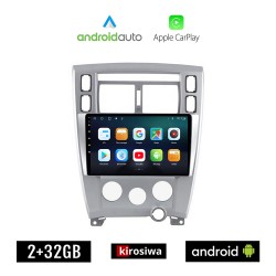 KIROSIWA HYUNDAI TUCSON (2004 - 2010) A/C Android οθόνη αυτοκίνητου 2GB με GPS WI-FI (ηχοσύστημα αφής 10" ιντσών OEM Android Auto Apple Carplay Youtube Playstore MP3 USB Radio Bluetooth Mirrorlink εργοστασιακή, 4x60W, AUX)
