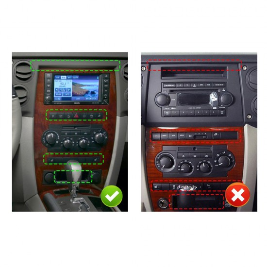KIROSIWA JEEP COMMANDER (μετά το 2007) Android οθόνη αυτοκίνητου 2GB με GPS WI-FI (ηχοσύστημα αφής 9 ιντσών Android Auto Apple Carplay Youtube Playstore MP3 USB Radio Bluetooth Mirrorlink εργοστασιακή, 4x60W, AUX)