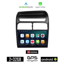 KIROSIWA FIAT LINEA (2007 - 2011) Android οθόνη αυτοκίνητου 2GB με GPS WI-FI (ηχοσύστημα αφής 9" ιντσών Android Auto Apple Carplay Youtube Playstore MP3 USB Radio Bluetooth Mirrorlink εργοστασιακή, 4x60W, AUX)