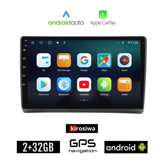 KIROSIWA FORD Android (2GB) οθόνη αυτοκίνητου 10 ιντσών GPS WI-FI (Playstore Youtube C-Max Fiesta Focus Fusion Kuga S-Max Transit MP3 USB Radio Bluetooth ηχοσύστημα Android Auto Apple Carplay Mirrorlink)
