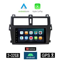 KIROSIWA TOYOTA VERSO S (2010 - 2016) Android οθόνη αυτοκίνητου 2GB με GPS WI-FI (ηχοσύστημα αφής 7" ιντσών Android Auto Apple Carplay Youtube Playstore MP3 USB Radio Bluetooth Mirrorlink εργοστασιακή, 4x60W, AUX)