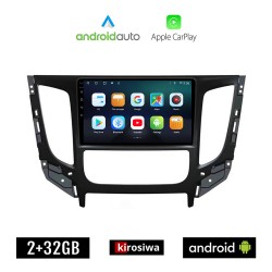 KIROSIWA FIAT FULLBACK μετά το 2016 CLIMA Android οθόνη αυτοκίνητου 2GB με GPS WI-FI (ηχοσύστημα αφής 9" ιντσών OEM Android Auto Apple Carplay Youtube Playstore MP3 USB Radio Bluetooth Mirrorlink εργοστασιακή, 4x60W, AUX)