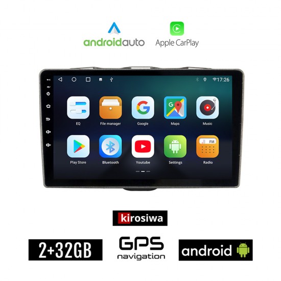 KIROSIWA ALFA ROMEO GIULIETTA (2014 - 2020) Android οθόνη αυτοκίνητου 2GB με GPS WI-FI (ηχοσύστημα αφής 10 ιντσών Android Auto Apple Carplay Youtube Playstore MP3 USB Radio Bluetooth Mirrorlink εργοστασιακή, 4x60W, AUX)
