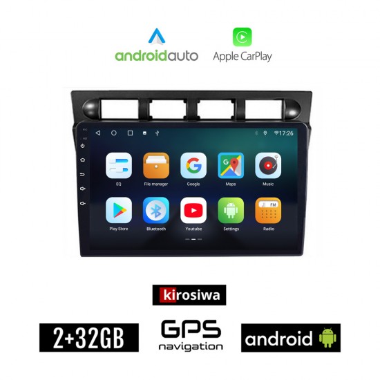 KIROSIWA KIA PICANTO (2004-2008) Android οθόνη αυτοκίνητου 2GB με GPS WI-FI (ηχοσύστημα αφής 9 ιντσών Android Auto Apple Carplay Youtube Playstore MP3 USB Radio Bluetooth Mirrorlink εργοστασιακή, 4x60W, AUX)