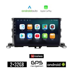 KIROSIWA TOYOTA HIGHLANDER (μετά το 2019) Android οθόνη αυτοκίνητου 2GB με GPS WI-FI (ηχοσύστημα αφής 10" ιντσών Android Auto Apple Carplay Youtube Playstore MP3 USB Radio Bluetooth Mirrorlink εργοστασιακή, 4x60W)