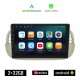 KIROSIWA FIAT 500 (2008 - 2015) Android οθόνη αυτοκίνητου 2GB με GPS WI-FI (ηχοσύστημα αφής 9 ιντσών OEM Android Auto Apple Carplay Youtube Playstore MP3 USB Radio Bluetooth Mirrorlink εργοστασιακή, 4x60W, AUX, άσπρη)