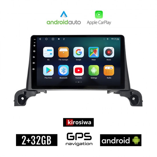 KIROSIWA PEUGEOT 5008 (μετά το 2017) Android οθόνη αυτοκίνητου 2GB με GPS WI-FI (ηχοσύστημα αφής 9 ιντσών Android Auto Apple Carplay Youtube Playstore MP3 USB Radio Bluetooth Mirrorlink εργοστασιακή 4x60W, AUX)